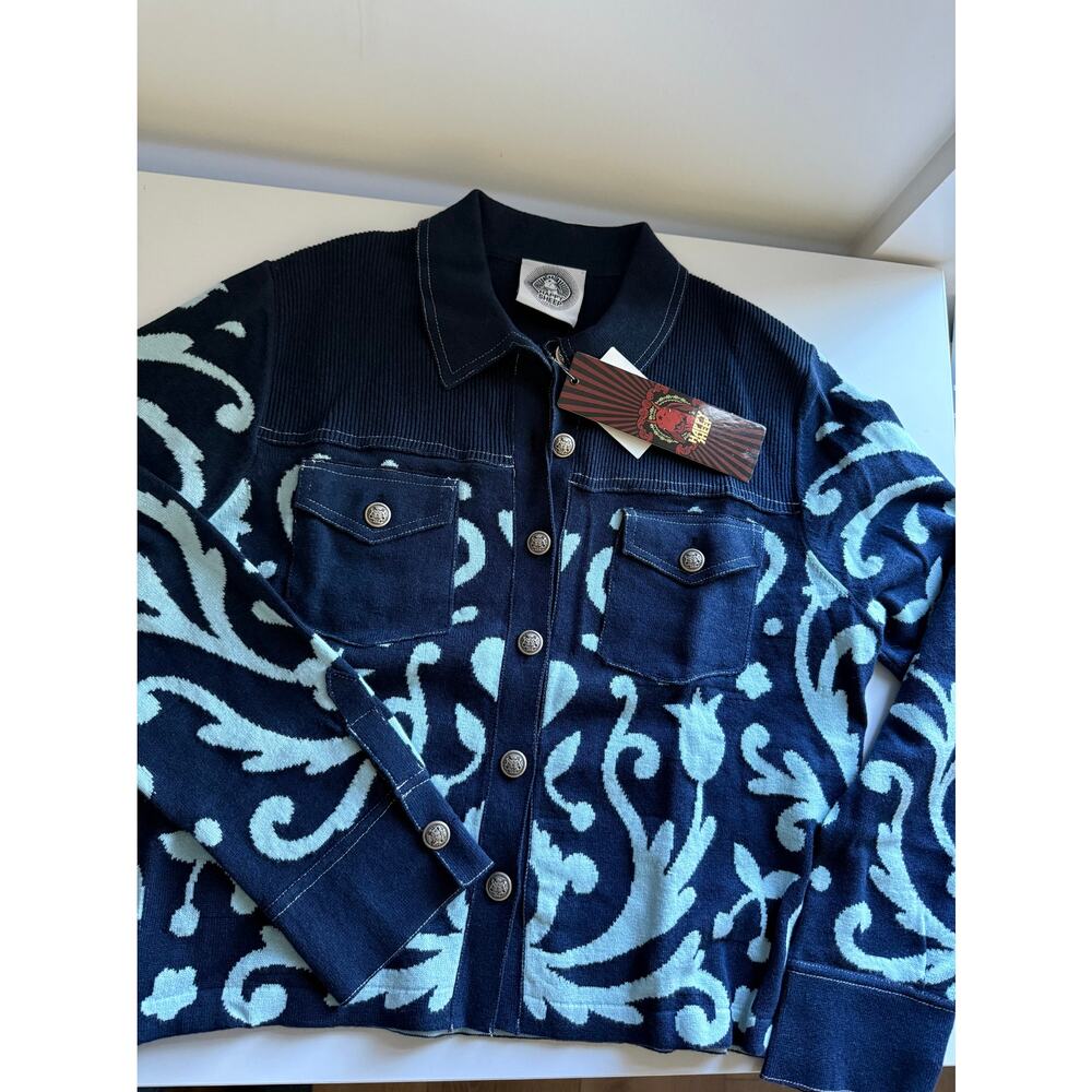 $495 New Happy Sheep Garden Knit Jacket - Cotton Cashmere - Small - Picture 4 of 11